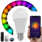 Bombilla LED inteligente multicolor inalámbrica ajustable E27 9W compatible con Google Home, Alexa y IFTTT - AN10500 - 03