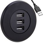Concentrador de 3 puertos USB 2.0 para escritorio negro - US04100 - 01