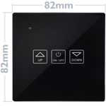 Interruptor inteligente táctil regulable en color negro compatible con Google Home, Alexa y IFTTT - AN12800 - 03