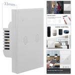 Interruptor inteligente táctil doble en color blanco compatible con Google Home, Alexa y IFTTT - AN12100 - 02