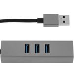 Conversor de USB 3.0 a 3xUSB 3.0 y Ethernet RJ45 color gris - RA00900 - 06