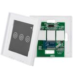 Interruptor inteligente táctil triple en color blanco compatible con Google Home, Alexa y IFTTT - AN12200 - 08