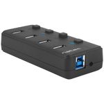 Hub USB tipo A 3.0 de 4 puertos negro Natec Mantis 2 NHU-1557 - NT36100 - 03