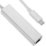 Conversor de USB-C 3.0 a 3xUSB 3.0 y Ethernet RJ45 color plata - RA00800 - 01