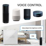 Interruptor inteligente táctil regulable en color blanco compatible con Google Home, Alexa y IFTTT - AN12300 - 06