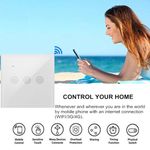 Interruptor inteligente táctil triple en color blanco compatible con Google Home, Alexa y IFTTT - AN12200 - 05