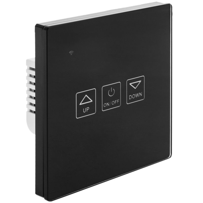 Interruptor inteligente táctil regulable en color negro compatible con Google Home, Alexa y IFTTT - AN12800 - 01