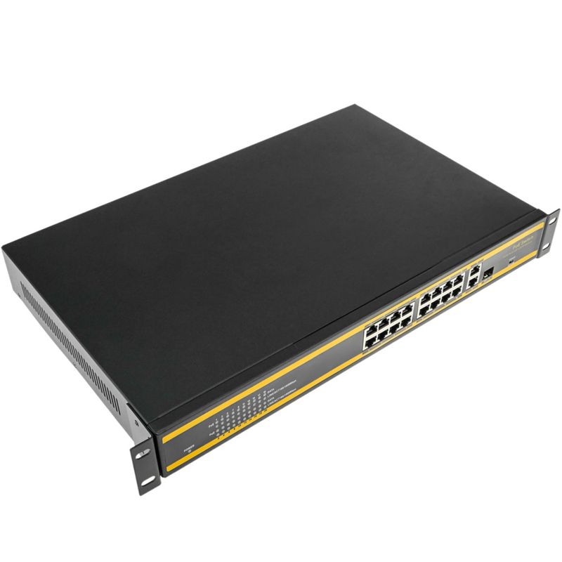 Switch PoE de red 10/100/1000 Mbps IEEE802.3af/at para rack 19" de 18 puertos y 1 SFP - RA07900 - 01